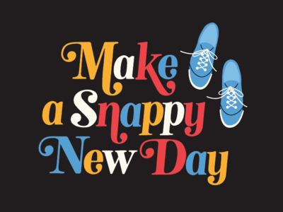 Snappy New Day illustration lettering mr rogers pittsburgh snappy sneakers tee shirt