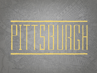 Pittsburgh hand done type map pennsylvania pittsburgh pittsburgh pa typography