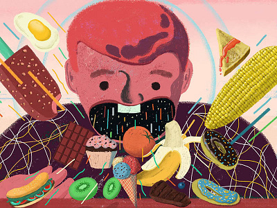 Eat Them All - Personal Work colour drawing editorial design food illustration