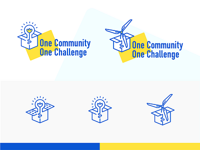 One Community One Challenge branding community community logo design icon illustration logo stem