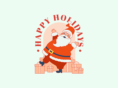 Happy Holidays character christmas cute design happy holiday illustration santa vector