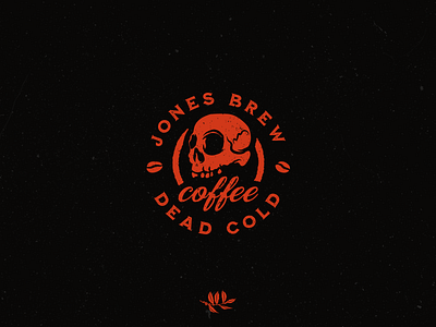 Jones Brew coffee coldbrew logo personal project skull