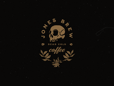 Jones Brew 2 coffee coldbrew illustration logo personal project skull