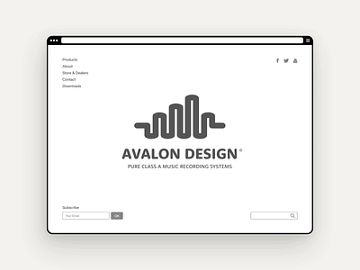 Avalon Design • Branding & Redesign branding design recording redesign research studio equipment ui ux website