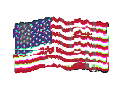 Something Went Wrong america american flag glitch glitchart politics