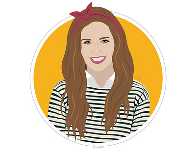 Brooke adobe illustrator avatar illustration portrait illustration vector