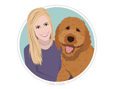 Caitlin & Brooks adobe illustrator avatar illustration portrait illustration vector