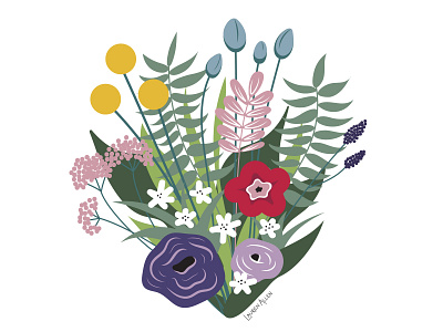 Bouquet adobe illustrator bouquet floral flowers illustration vector