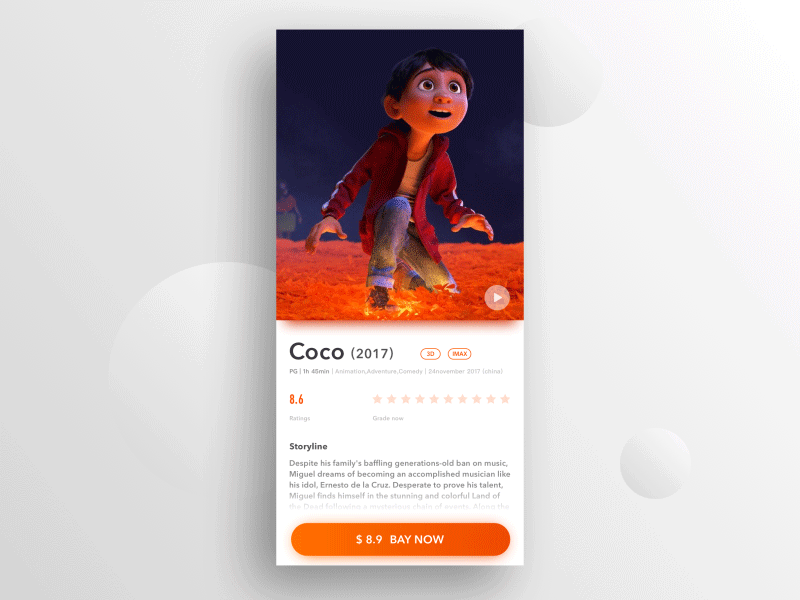 Movie Tickets Booking animation booking cinema design ios mobile movie seat select ticket ui ux