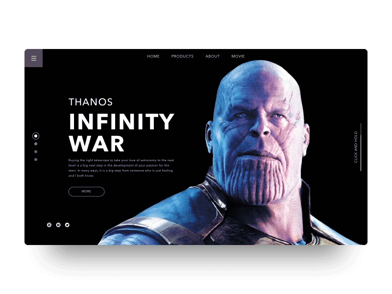 About Web page 6 (THANOS BOOST 350) web，ui，ux，gif，thanos yeezy