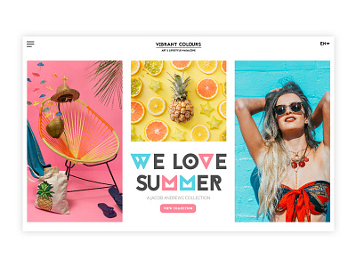 We Love Summer bright colors fun happy pastels pop summer typogrophy web design wed development