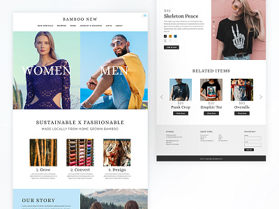 Bamboo New bamboo bright colours design ecommerce ecommerce design fashion homepage imagery layout minimal product shopping simple trends typogaphy ui web web design website