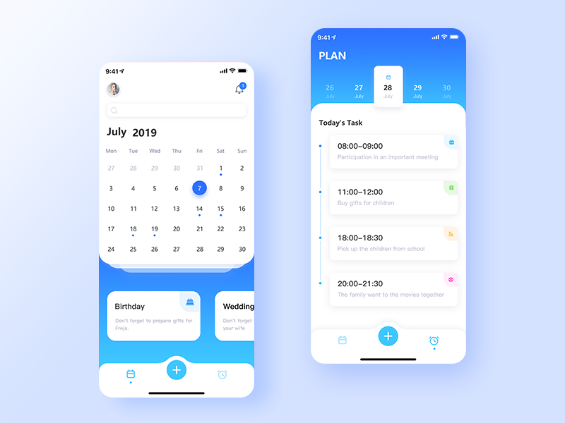 Calendar by Freja_y on Dribbble