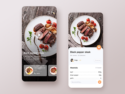 Cooking Concept Page Design app cook food ui