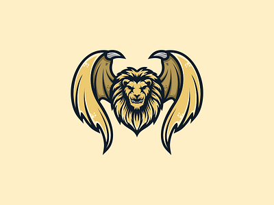 Skull animal brand designer esport fly lion logo skull