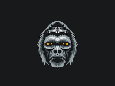 Gorilla logo concept animal art awesome brand branding character clothing design dribbble esport forsale graphic ilustration logo mascot pictures simple vector