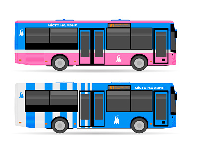 Concept bus livery & bus illustration bus mykolaiv vector illustration