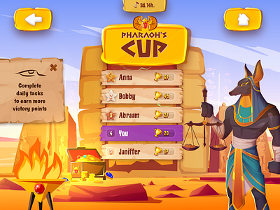 Game UI concept art design egypt game graphic design interface ui ux