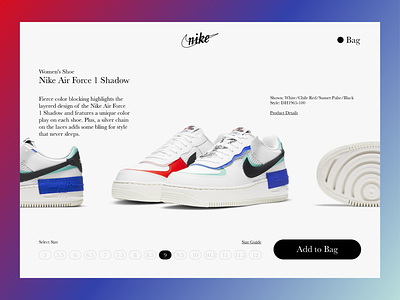 Nike Product Page concept design ui ui design uidesign