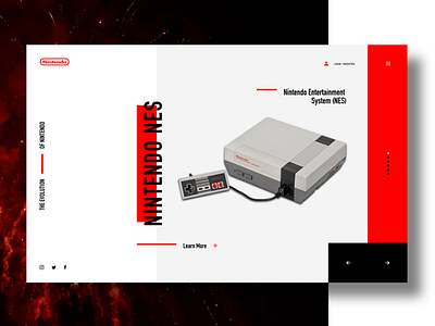 Nintendo NES concept ui ux web design website
