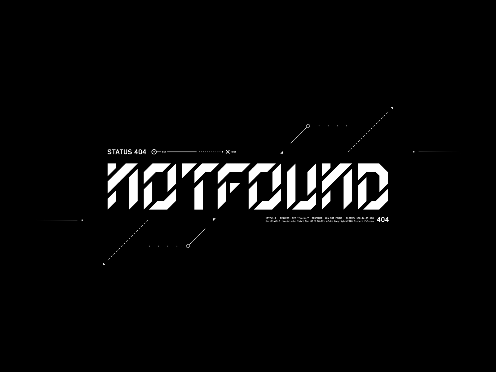 NOTFOUND animation cyberpunk design graphic kinetic typography logo motion design motiongraphics sci-fi vector