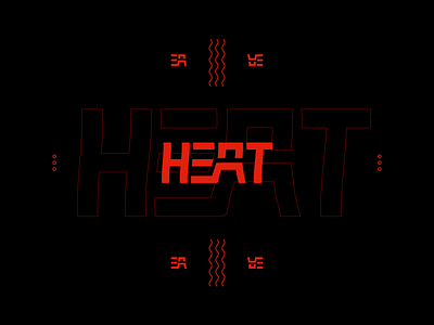 HEAT - H温T graphic kanji lettering logo