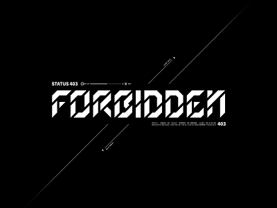 FORBIDDEN animation cyberpunk logo motion design motiongraphics sci-fi