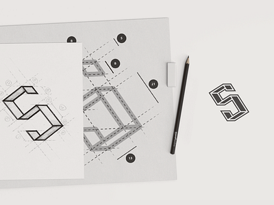 Space Logo Sketch + Grid