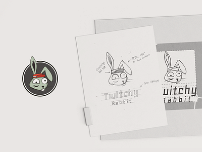 Twitchy Rabbit Sketch + Grid branding branding design design designer grid icon identity illustration logo logogrid logomark logoprocess logosketch logotype logovector mark sketch symbol