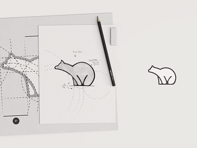 Wildlife Logo Sketch + Grid