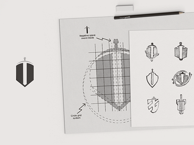 Sword & Shield Sketch + Grid