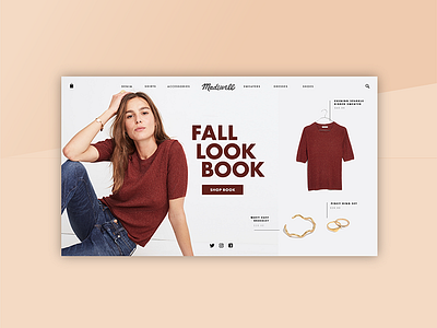 Daily Ui Challenge 003 - Landing Page 003 challenge daily dailyui ecommerce landing page look book madewell shop shopping ui website