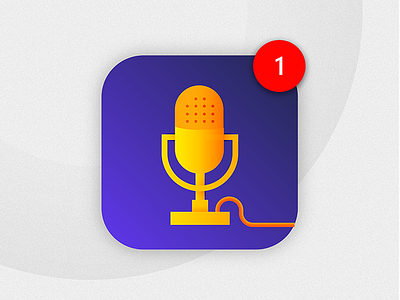 Daily Ui Challenge 005 - App Icon 005 app icon apple application challenge daily dailyui gradient icon microphone podcast podcast icon