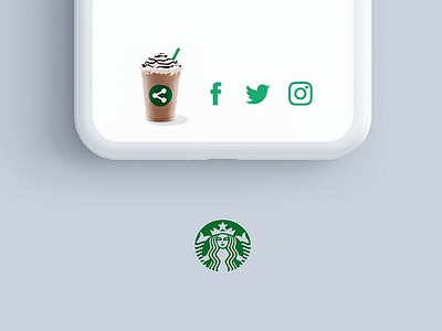 Daily Ui Challenge 010 - Social Share 010 challenge coffee daily daily ui mobile playful share sharing social share starbucks vx