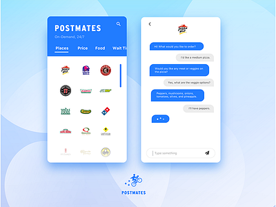 Daily UI Challenge 013 - Direct Messaging 013 ai app challenge chat daily daily ui delivery direct messaging messaging app postmates profile