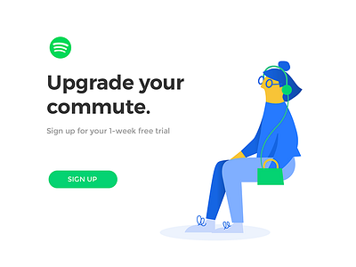 Daily Ui Challenge 036 - Special Offer 036 app challenge character daily ui illo illustration music spotify ui challenge woman