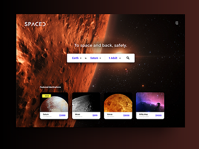 #SpacedChallenge Entry #2 branding card challenge gradient logo space spacedchallenge website