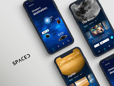 🌎#SpacedChallenge No. 2 app branding card challenge color gradient mobile space spacedchallenge ui ux vx