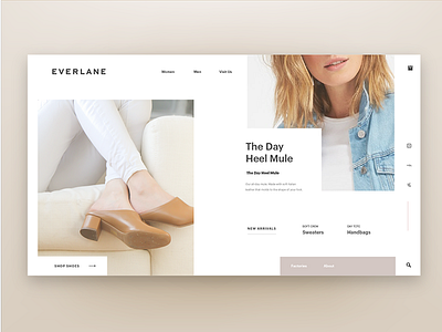 Everlane Webpage clean contemporary everlane fashion homepage modern pastel ui vx web webpage