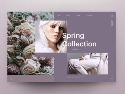 Aritzia Homepage aritzia contemporary ecommerce fashion homepage minimal moodboard purple spring ui ux web