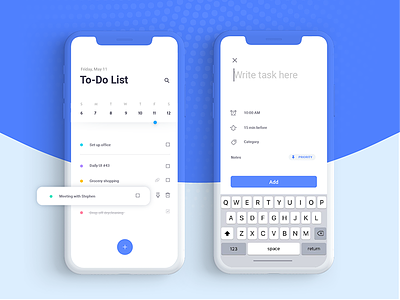 Daily Ui Challenge 042 - To-Do List 042 42 challenge daily daily ui list mobile task to-do list todo ui vx