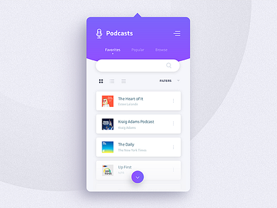 Daily Ui Challenge 044 - Favorites 044 challenge daily daily ui dropdown favorites gradient menu purple ui ux