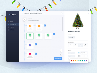 Automated Hack #19 - Automated Holiday Decorations automation christmas clean dashboard decorations flowchart holiday settings steps tree ui webpage website