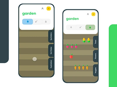 Gardening App 🥕 adobe xd animated animation app daily design farm flowers garden illustration livestream mobile mobile app premiere product design prototype ui ui design ux veggies