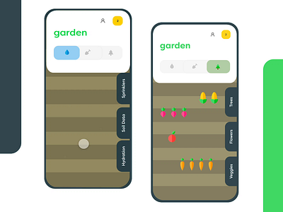 Gardening App 🥕 adobe xd animated animation app daily design farm flowers garden illustration livestream mobile mobile app premiere product design prototype ui ui design ux veggies