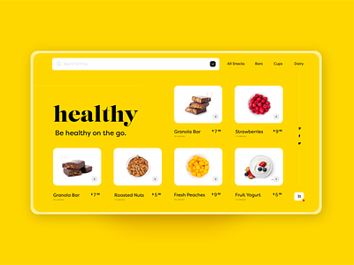 🍏Healthy Food Website adobexd app cart challenge daily daily ui dailycreativechallenge ecommerce food fruit health healthy landing page mobile product search shop snacks ui ux