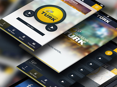 Avrasya Radio App Design 6noran app design avraysa mobile ui radyo türk ui design