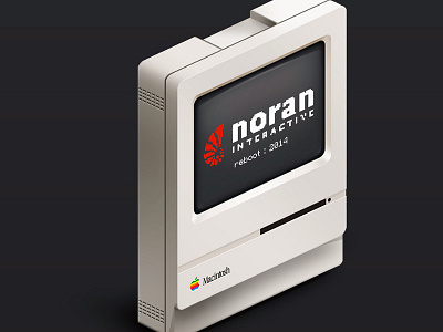 Macintosh II Icon Design 3d 6noran clean flat icon icon design