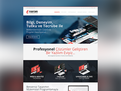 Web Design Project (wip) 6noran interactive clean flat layout parallax psd ui ux web page