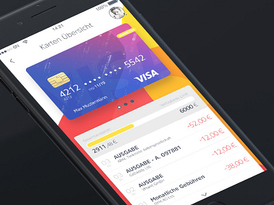 Mobile Banking Credit Cards Overview 6noran banking design inspiration mastercard mobile paypal startup ui ux visa